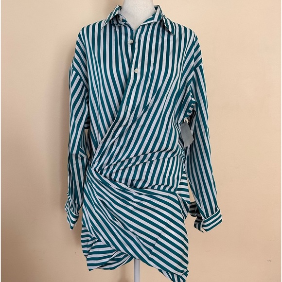 Monse
Striped Wrapped Mini Shirtdress - Picture 5 of 14